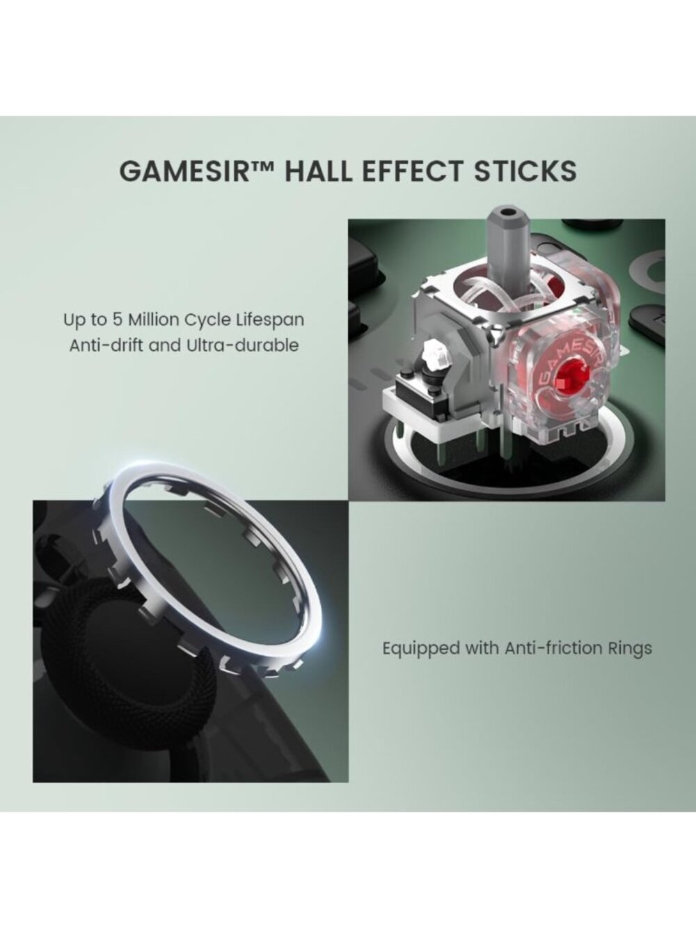 Wireless Gaming Controller for PC/Switch/iOS/Android, RGB Lighting, Hall Effect - Picture 3 of 8